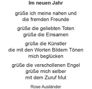 Gedicht von Rose Ausländer